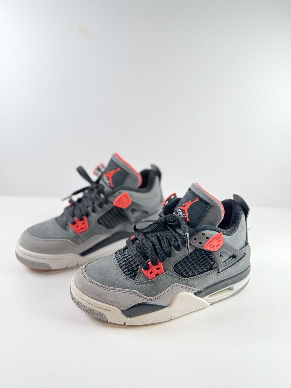 Air Jordan 4 Retro Infrared GS Kids Shoes Black Athletic Sneaker US 4Y 408452061